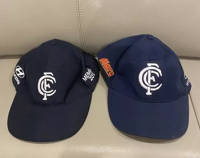 2 Lot Bulk AFL Carlton Blues Member Edition Baseball Hats Vintage • $16.50