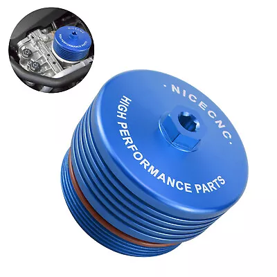 $38 • Buy Aluminum Oil Filter Housing Cap Fits BMW 335i 135i 535i X3 X5 N54 N55 S55 Engine