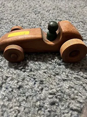 Wood Wooden Race Car Toy Vintage Handmade Item  • $24.10
