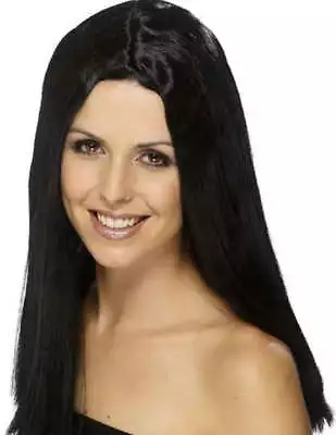 Ladies Star Style Fancy Dress Wig Black 60s Hippie 1960s Hippy By Smiffys • $12.32