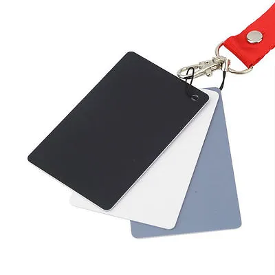 £3.88 • Buy 3 In 1 Pocket-Size Digital White Black Grey Balance Cards 18% Gray Card 、 DnL LS