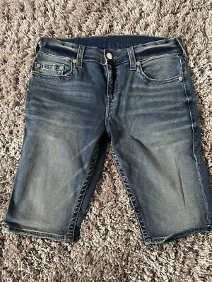 £30 • Buy True Religion Rocco Denim Shorts.. Mens 32”
