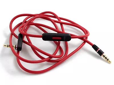 $10.99 • Buy RED Replacement Remote Audio AUX  Mic 3.5mm Cable Cord For Beats By Dre Solo HD