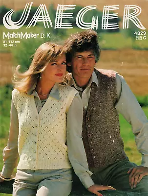 Jaeger Lambswool Tweed DK KNITTING PATTERN Men Women Tops • £0.85