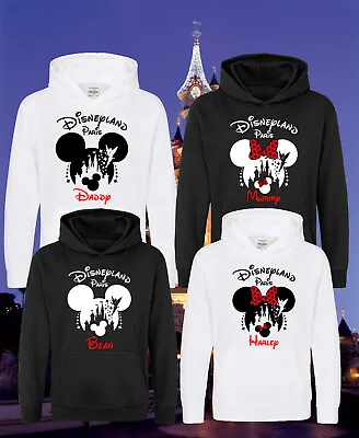£21.79 • Buy Personalised Disneyland Paris Family Hoodie, Disney World 2023 Unisex Hood Top