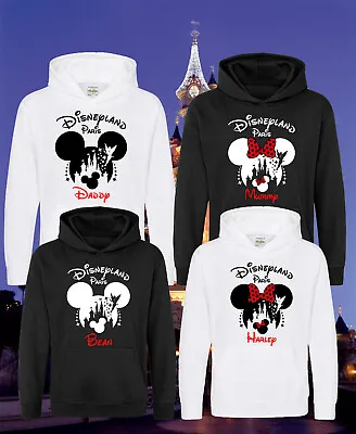 Personalised Disneyland Paris Family Hoodie Disney World 2024 Unisex Hood Top • £23.99