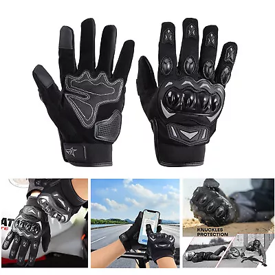 Motorcycle Gloves Touchscreen Motorbike Tactical Full Finger Windproof Fastener  • $11.29