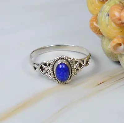 Lapis Lazuli Ring 925 Silver Ring Handmade Ring Lovely Ring All Size MO123 • $12.30