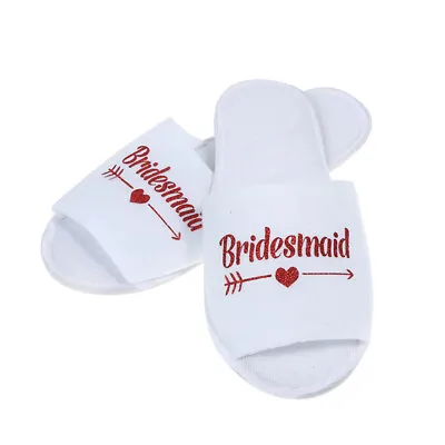 Team Bride To Be Bridesmaid Spa Soft Slippers For Bridal Shower Hen Ni StYIUK W • £5.16