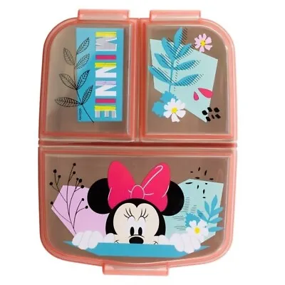 £12 • Buy Minnie Kids Character 3 Compartment Reusable Sandwich Lunch Box Licenced Item