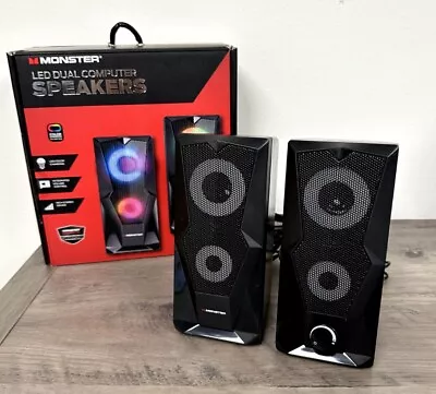 Computer Speakers RGB Gaming Speakers With Multi-Color LED Lighting Effects • $29.99