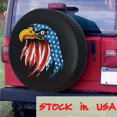 Eagle US Flag 15  Spare Tire Cover Wheel Anti-aging Protect Waterproof 235/60R17 • $19.38