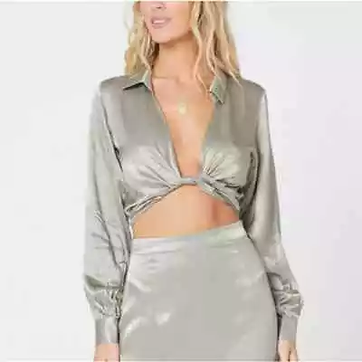 L*Space Light Olive Long Sleeves Gwen Top NWT Size Medium • $60