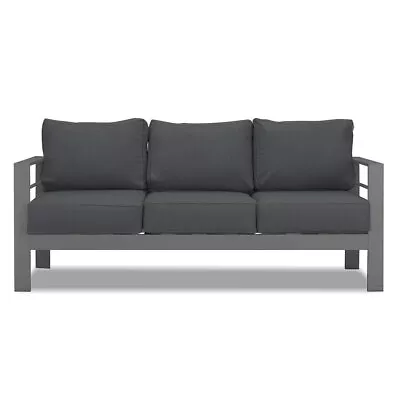 $529.99 • Buy New Charcoal 3 Seater Aluminium Outdoor Sofa Lounge Setting Furniture Chairs