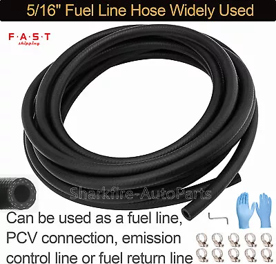 $40 • Buy Fuel Line 5/16  Inch NBR Rubber Hose 8mm Fuel Line Hose Fuel Injection Hose 20FT