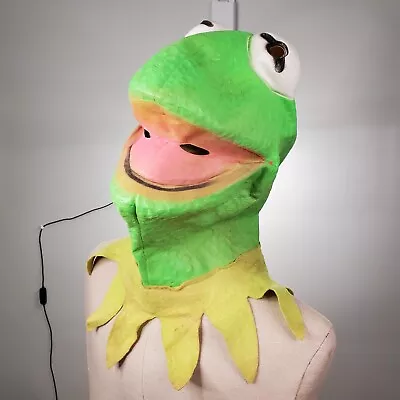 Vintage Kermit The Frog Latex Felt Halloween Mask Muppets Cesar 1980 Jim Henson • $47.71