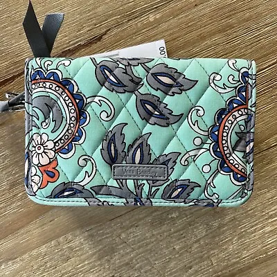 NEW Vera Bradley FAN FLOWERS 3-in-1 CROSSBODY Organizer RFID Wristlet Purse $75 • $28