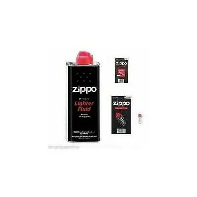 Zippo Petrol Fuel Lighter Fluid Or 6 Flints Or 1 Wick - Genuine Products Options • £3.49