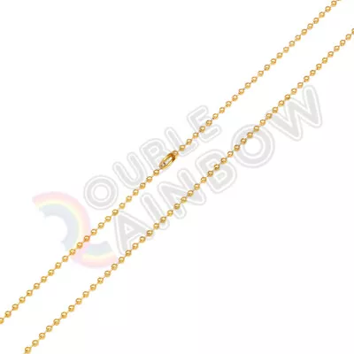 Men Women Stainless Steel Necklace Ball 18-30 Chain Gold/Black/Silver Plated*C21 • $6.99