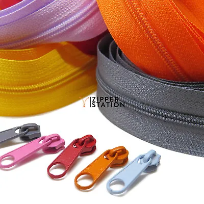 Continuous Zip Chain No3 Weight - Upholstery N3 Zipping - 1 2 5 Or 10 Meters • £9.50