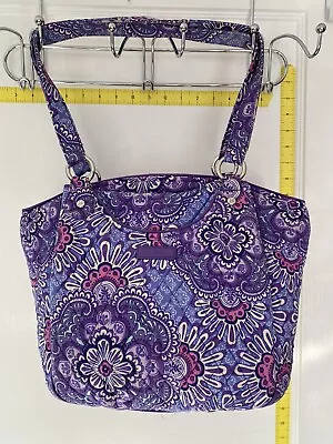 Vera Bradley Lilac Tapestry Glenna Purse Bag Tote Purple EUC • $24.99