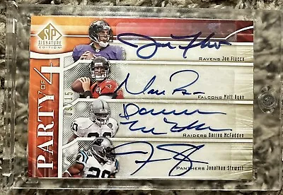 2009 SP Signature Football Joe Flacco/Matt Ryan/McFadden/Stewart Quad Auto #9/15 • $100