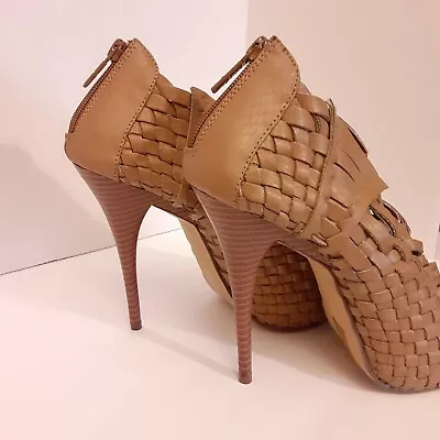 Michael Antonio Tan High Heels Platforms Peep Toe Shoes Sz 9 • $17