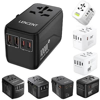 LENCENT International Universal Travel Adapter Outlet Converter Plug W/ USB Port • $27.99