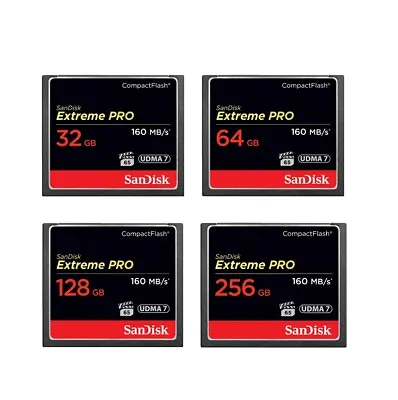 Sandisk Extreme Pro 16GB 32GB 64GB 128GB 256GB Compact Flash Memory Card CF 1067 • $69.95