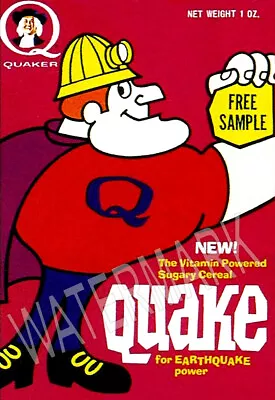 Quake Cereal High Quality Metal Magnet 3 X 4 Inches 8947 • $5.95