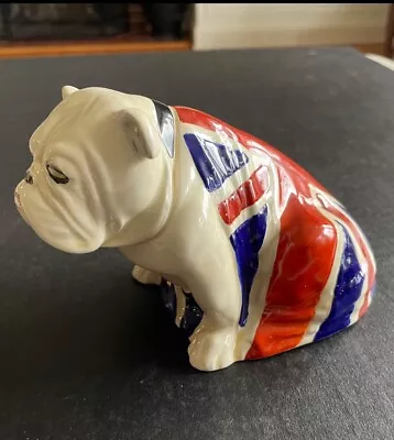 Vintage Royal Doulton Churchill Bulldog Figurine Union Jack GREAT Condition • £371.31