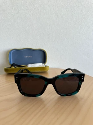 $495 • Buy New Gucci Sunglasses Glasses Womens Mens Optical GG1217S 003 Havana Blue D Frame