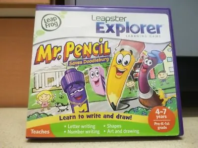 LeapFrog Leapster Explorer Mr Pencil Saves Doodleburg Game 4-7yrs. • £9.89