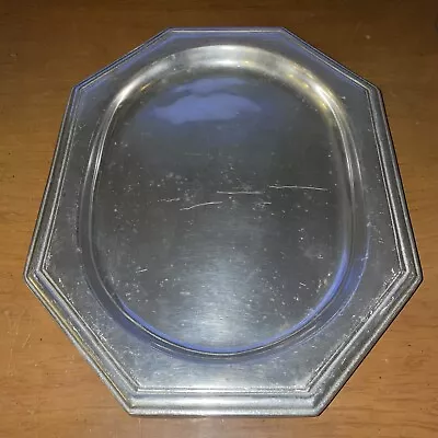 Wilton Columbia PA Armetale Pewter 14  Hexagonal Serving Platter Vintage • $14.99