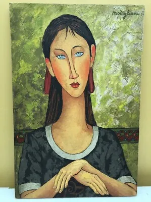 Amedeo Modigliani Vintage Oil Painting Hand Signed Canvas • $349.99