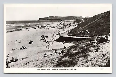 Postcard UK Marske-by-the-Sea Sea Wall And Beach RP (F14) • £6.99