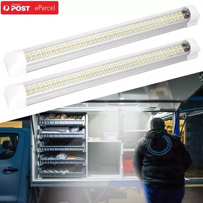 X2 108LED Strip Lights BAR Car Interior Lamp Camping Caravan Boat Cool White 12V • $14.85