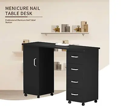 Manicure Table Nail Salon Station Table Beauty Spa Salon Desk W/ Storage Drawers • $149.99