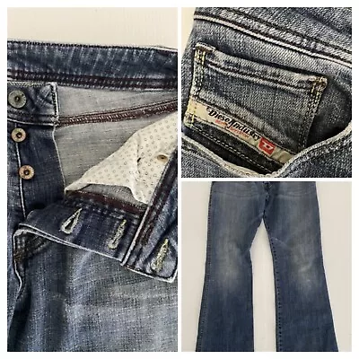 Men's Diesel Zathan Boot Cut Button Fly Jeans 30 X 32 Made In Italy • $31