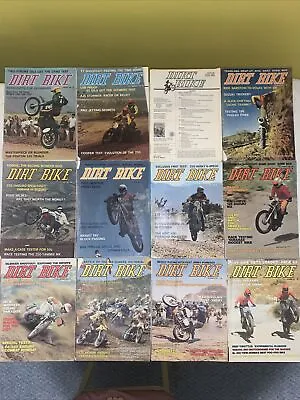 DIRT BIKE Magazine Full Year 1973 CZ Maico CanAm Suzuki Honda Yamaha Kawasaki MX • $249.99