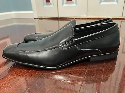 Marc Anthony Men's Slip-On Leather Dress Shoes Black Size 9.5 M • $43.28