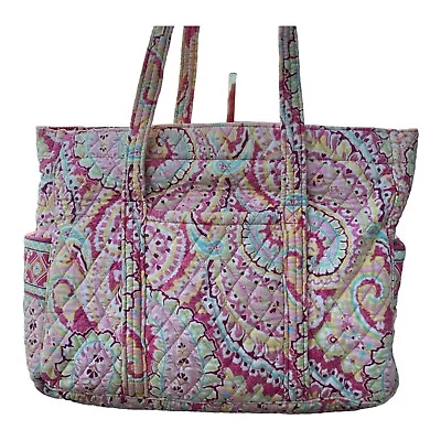 Vera Bradley Capri Melon Tote Bag Shoulder Bag Double Handle Retired Made In USA • $35.99
