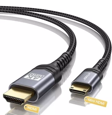 MINI HDMI TO HDMI 4K 60Hz 6FT Braided Nylon High Speed HDMI 2.0 Cable • $10.20