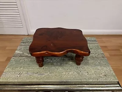 Unique Vintage Solid Wood Live Edge Rustic Stool Milking Stool Plant Stand • £50