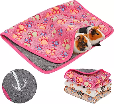 Waterproof Guinea Pig Blankets Washable 3 Pack Small Animal Fleece Cage Liners P • $19.64