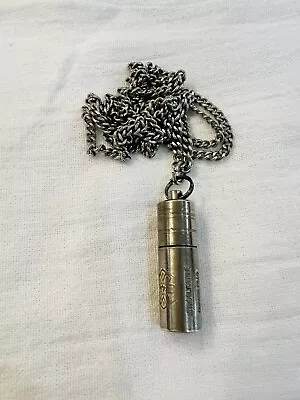 Vintage Nitroglycerin Pill Container On A Chain • $2.99