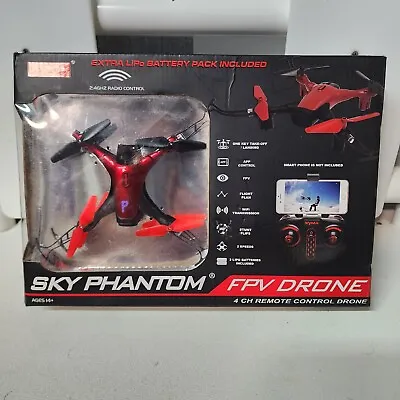 Syma Sky Phantom FPV Drone 4 CH Remote Control Drone (Red) - NEW Open Box. • $25.90