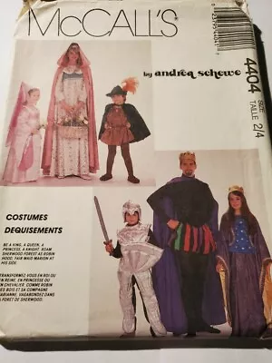 McCall's King Queen Costume Medieval Kids' Sizes 2 3 4 Knight Robin Hood Schewe • $3