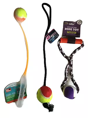 £8.99 • Buy Dog Walking Tennis Ball Thrower Tug Pull Toy Rope Toys Dog Birthday Treat 