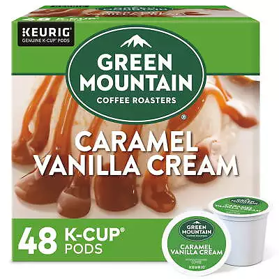 Green Mountain Coffee Caramel Vanilla Cream Keurig K-Cup Pods Light Roast 48 Ct • $26.29